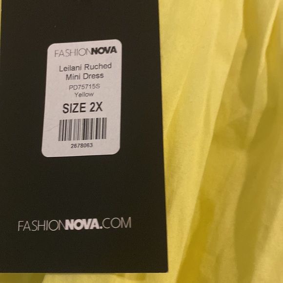 Leilani Runch Dress Yellow 2XL - Picture 5 of 5